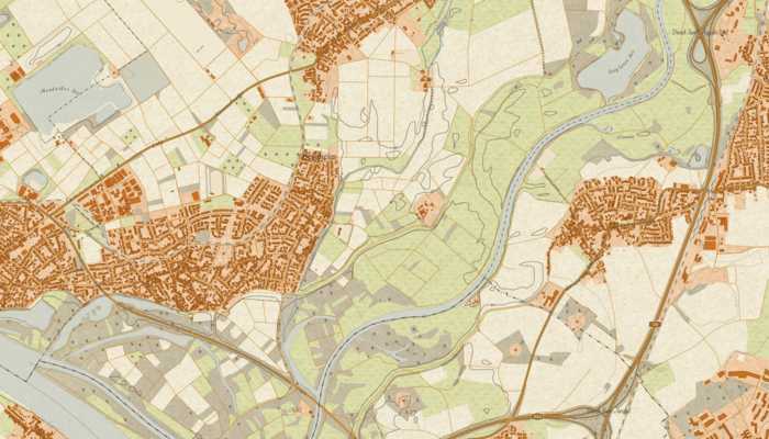Bild "onmaps-Karte, Bereich Bonn, Layout Retro, 1:25000"